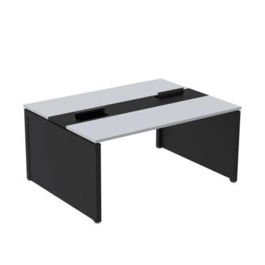 Imagem de Estação de Trabalho Mesa Plataforma Escritório Dupla para 2 Pessoas co