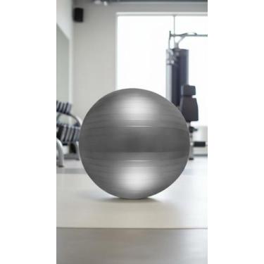 Imagem de Bola de Pilates 65cm com Inflador Cinza-escuro - Congratulations Store