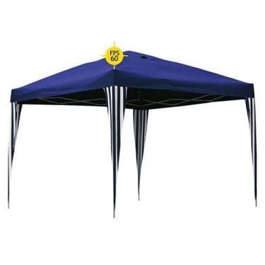 Imagem de Tenda Gazebo Dobrável 3m x 3m Poliéster Azul Bel - Bel Fix, Azul, 3x3m