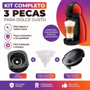Imagem de Arno Dolce Gusto Kit Essencial 3 Peças Com Porta Cápsulas, Placa e Cáp