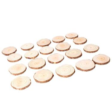 Imagem de dailymall fatias de madeira inacabadas redondas de pinheiro naturais, decoração de artesanato DIY - madeira, pacote com 20