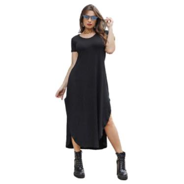 Imagem de Vestido Longo Feminino Dupla Fenda Lateral Mazal
