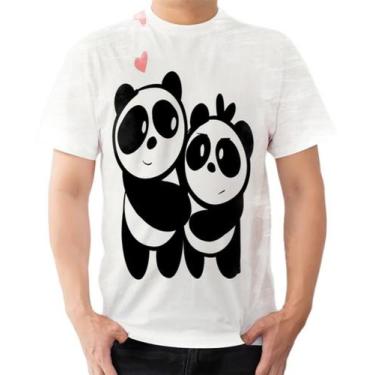 Imagem de Camiseta Camisa Panda Casal Familía Urso Animal Extinção - Estilo Krak