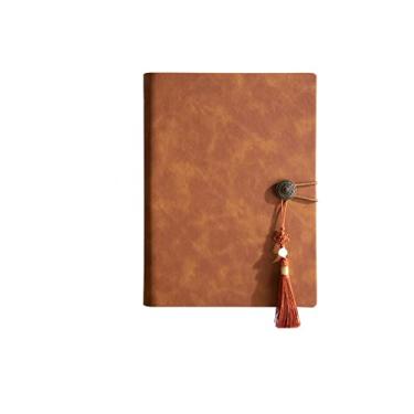 Imagem de A6 A5 B5 Caderno Espiral de Couro Falso e Diário Capa dura Livro Agenda Agenda Organizador Anel Recarregável, A5 Marrom, 2 peças