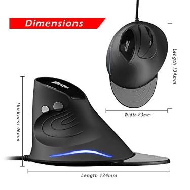Imagem de T-30 Mouse óptico com fio Mouse vecal USB Mouse para jogos com fio 6 Teclas Ergonômicas Mouse com 4 DPI ajustável para PC Laptop