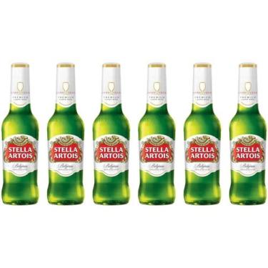 Imagem de Cerveja Stella Artois Lager 6 Unidades - Long Neck 330ml