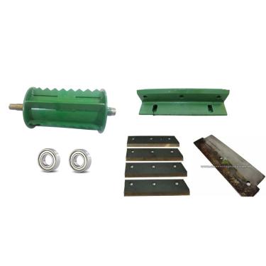 Imagem de Kit Jogo Faca + Contra Faca + Suporte + Rolo Pinheiro + 2 Rolamento 6005 Pp4610