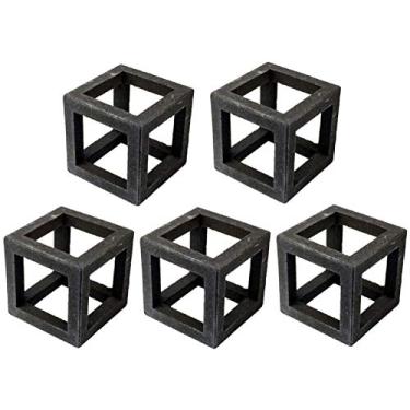 Imagem de XMHF 5 peças de aquário de cerâmica pequeno peixe camarão lagosta caranguejo para criação cubo bloco cinza