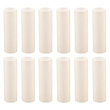Imagem de Capas para candelabro de plástico Creative Hobbies de 7,6 cm de altura para velas de plástico – Pacote com 12 – soquetes de base para candelabro E12