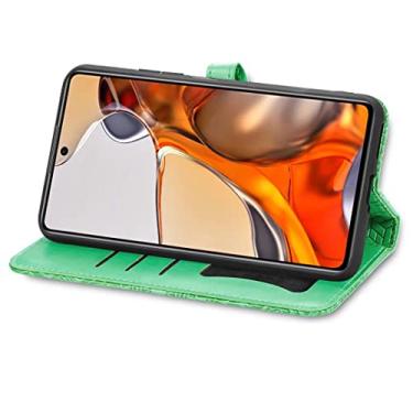 Imagem de BoerHang Capa para HTC Wildfire E Plus, capa de couro carteira flip com slot para cartão, couro PU premium, capa de telefone com suporte para HTC Wildfire E Plus.(Amarelo)
