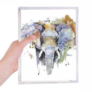 Imagem de Caderno com estampa de animal de elefante e folhas soltas recarregáveis