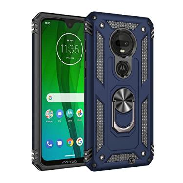Imagem de Caso de capa de telefone de proteção Para o caso Motorola Moto G7, para Motorola Moto G7 Plus Case Celular com caixa de suporte magnético, proteção à prova de choque pesada para Motorola Moto G7 Plus