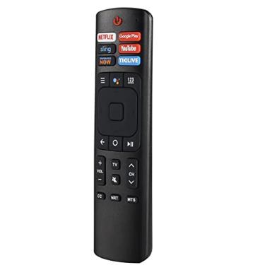 Imagem de TECKEEN Controle remoto de substituição ABS preto 1 canal 433 MHz Smart TV controle remoto de voz para acessórios Hisense ERF3A69