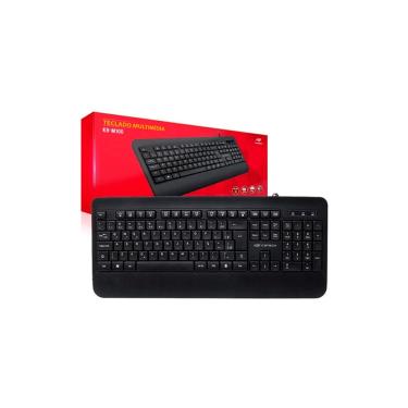 Imagem de Teclado C3tech Multimídia, Com Fio, Abnt2, Usb, Preto - Kb-m100bk