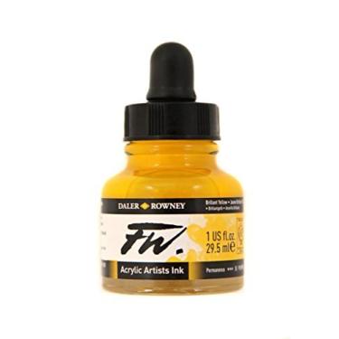 Imagem de Daler Rowney Tinta acrílica FW Artists Pote de 29,5 ml - Amarelo brilhante