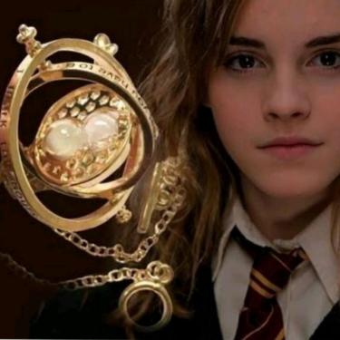 Colar Vira Tempo Hermione Granger Jóia Areia Rosa Harry Potter