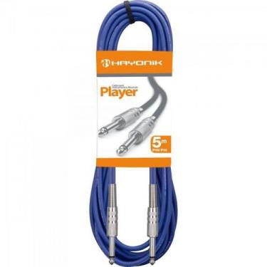 Imagem de Cabo Para Instrumentos P10 X P10 5M Player Azul Hayonik