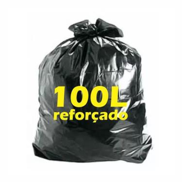 Imagem de Sacos Para Lixo Preto 100L Reforçado Pacote Com 5 Unidades - Sos Lar