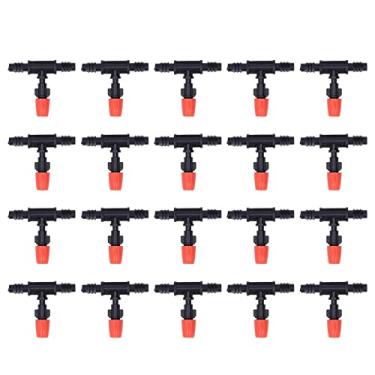 Imagem de YOUTHINK Bocal de nebulização, 20 peças de 8 mm/11 mm bocal de pulverização de mangueira ajustável design pulverizador de névoa para irrigação de gotejamento agrícola de