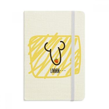 Imagem de Caderno de desenho engraçado UMMM vermelho morango capa dura oficial diário clássico