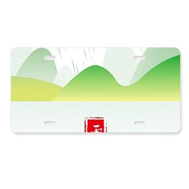 Imagem de DIYthinker Placa de licença circular de água de chuva vinte quatro termos solar decoração aço inoxidável automóvel