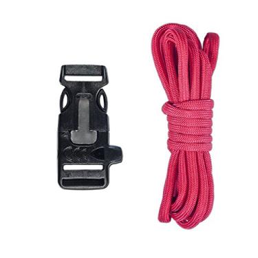 Imagem de O kit de sobrevivência de paraquedista definitivo – O kit inclui: 6,5 metros de corda 550 de alta resistência, fivela utilitária que contém fogo e apito – 45 opções de cores de paraquedista disponíveis (rosa)