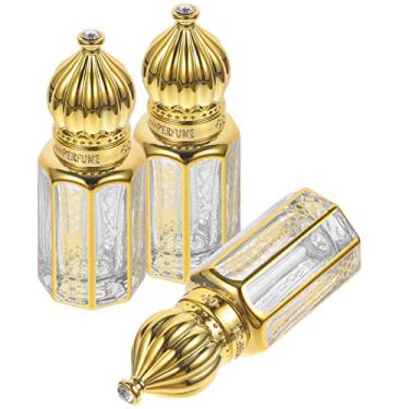 Imagem de Healifty 3 Pecas Engarrafamento De Óleo Essencial Frasco Conta-gotas De Óleo Frasco De Perfume Em Miniatura Garrafa De Desodorante Roll on Garrafas De Rolo Vazias Bola Viagem Vidro Dubai