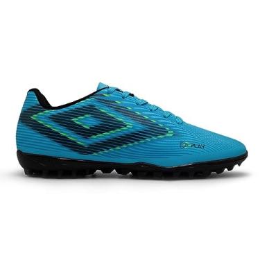 Imagem de Chuteira Society Umbro Play Azul/marinho/limão U01fb00110-376 42