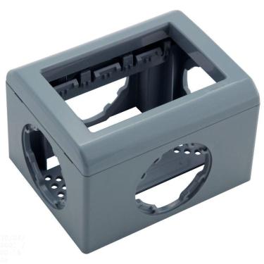 Imagem de Caixa De Sobrepor X 3 Postos Para Eletrodutos Tramontina Lizflex Multiuso Cinza Tramontina