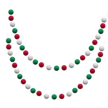 Imagem de Baoblaze Bola de feltro de lã, bola de feltro para árvore de natal, guirlanda de bola para parede de natal para sala, decorações, festivais de festa de páscoa, estilo B