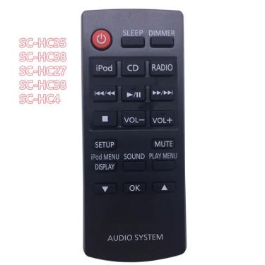 Imagem de Controle remoto para Panasonic Audio System  SC-HC35  SC-HC4  HC27  HC38  N2QAYC000058