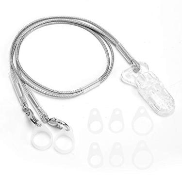 Imagem de Corda para aparelho auditivo com clipe, cordão anti-perda - cordão de segurança para amplificadores auditivos e dispositivos Phonak, acessórios Oticon - suporte protetor