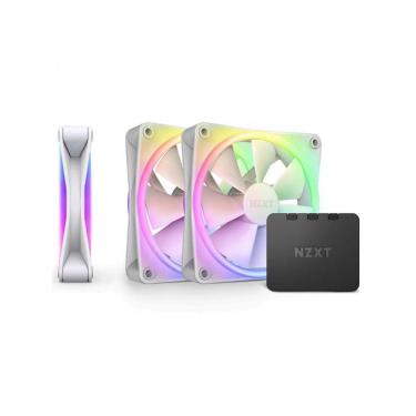Imagem de Kit Cooler P/ Gabinete NZXT F120 RGB Duo 3X 120MM Branco - RF-D12TF-W1