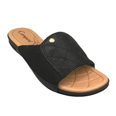 Imagem de Tamanco Feminino Campesí Slide Belagio Preto L8711 Tamanho:35;Cor:Preto