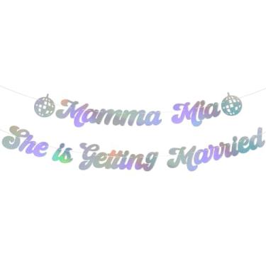 Imagem de Mamma Mia She is Getting Married Banner, She Found Her Honey Honey, Dancing Queen Bachelorette Party Decorations, Last Disco Bridal Shower Decorações de Festa de Casamento