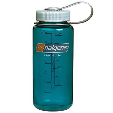 Imagem de Nalgene Garrafa de água Tritan de boca larga sem BPA, verde truuta, 473 ml
