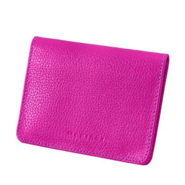 Imagem de Carteira Feminina de Couro Bovino Legítimo p/Cartões, RG, CNH e Cédulas Dobradas Mariart 649 (Pitaya)