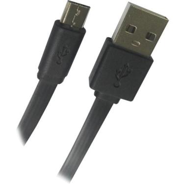 Imagem de Cabo de Dados Micro USB Flat 1,8m Fortrek - UMI-401/1.8BK - Preto