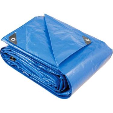 Imagem de Lona polietileno 5x5m azul 200 micras reforçada Vonder Plus