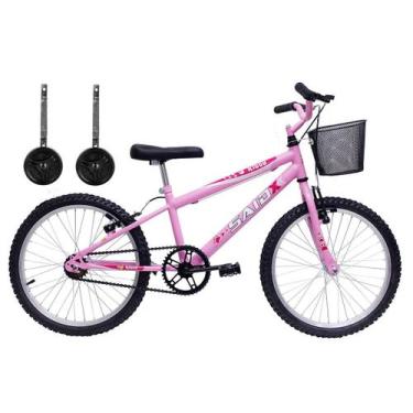 Imagem de Bicicleta Aro 20 Mono Meninas Rosa Com Rodinhas - Saidx