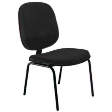 Imagem de Cadeira Diretor Fixa para Escritório Linha Uno Preto - Design Office M