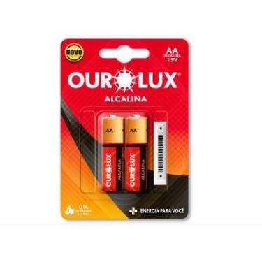Imagem de Pilha Alcalina AA Pequena Cartela c/ 2 unidades - Ourolux