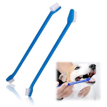 Imagem de Escova De Dente Dupla 2 Unidades Cachorro Gatos Pet  - ART PET