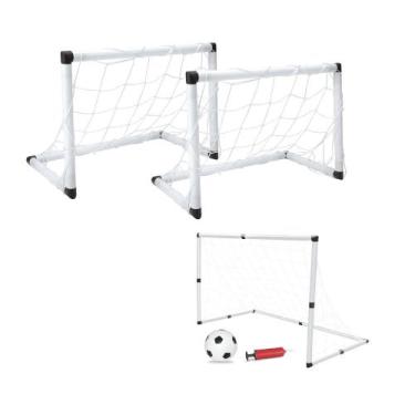 Imagem de Brinquedo Traves Gol Golzinho Futebol Com Bola e Bomba 2 em 1 Divertid