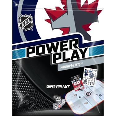 Imagem de NHL Hockey Power Play Pack com cartas e adesivos de hóquei, inclui discos de jogo de equipe colecionáveis, pôsteres de hóquei e jogos de cartas para fãs de hóquei, livro do dia do jogo NHL, presentes
