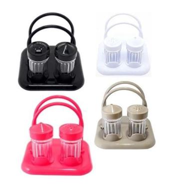 Imagem de Super Kit - Porta Guardanapos + Saleiro + Paliteiro / 3 Em 1 acrílico 