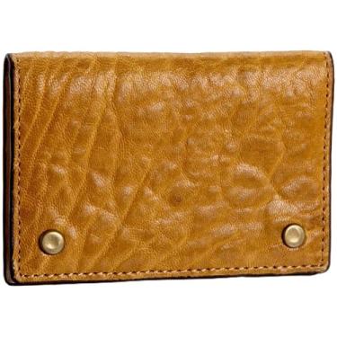 Imagem de Carteira masculina Will Leather para cartão de crédito com rebites, Trigo, One Size