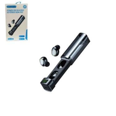 Imagem de Fones De Ouvido Bluetooth 5.3 Com Display Touch Estojo Deslizante Prem