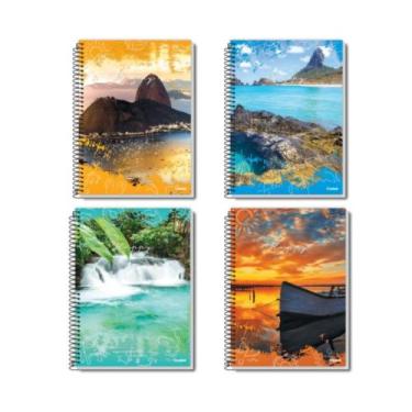 Imagem de Kit 20 Caderno Espiral 48 folhas Capa Flexível Atacado - CREDEAL