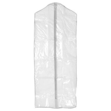 Imagem de Kit 2 Capa Vestido com Zíper 1,50 Para Ternos e Roupas Frente Pvc Cris